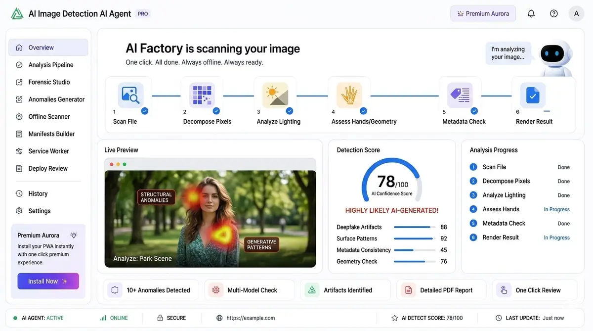 AI trademark violation monitor dashboard — example of the AI tool dashboard software
